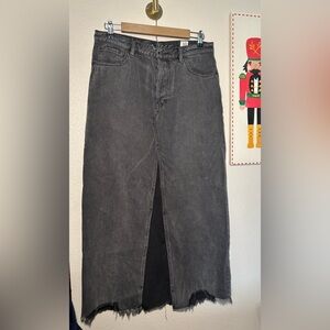 We the Free black full length skirt